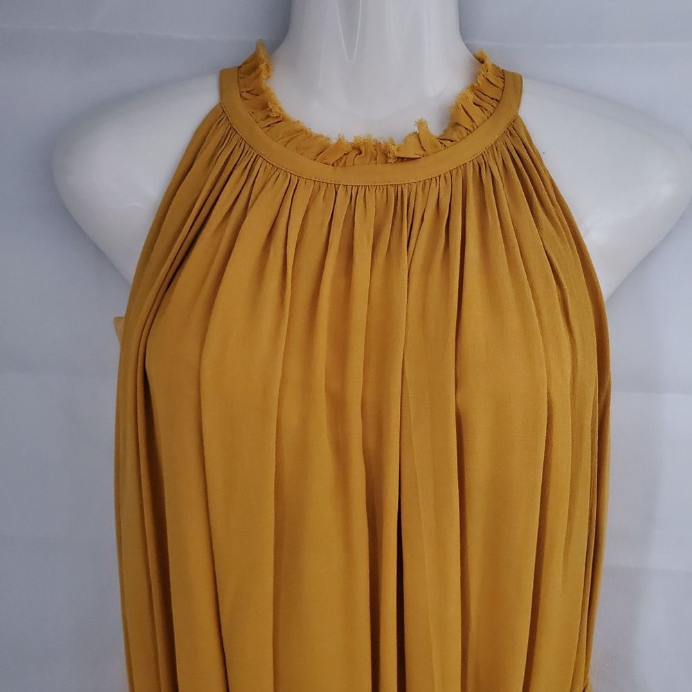 Banana Republic Women's Pleated Belted Shift Mini Getaway Halter Dress Size XS - Picture 7 of 12